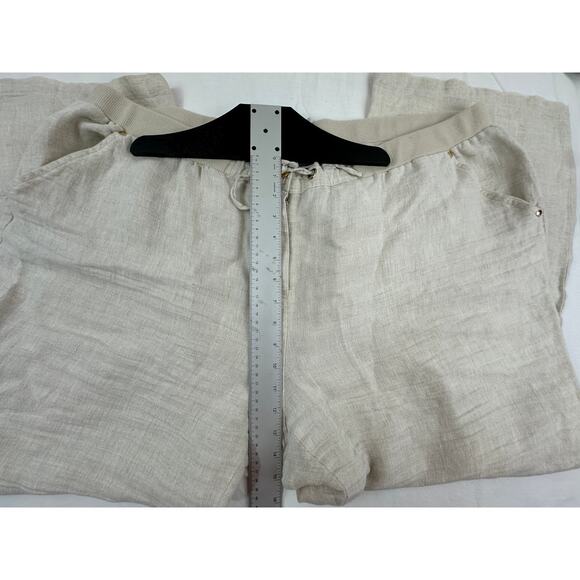 JM Collection Womens Beige Washable Linen pants size 20 Gently worn - Picture 5 of 6
